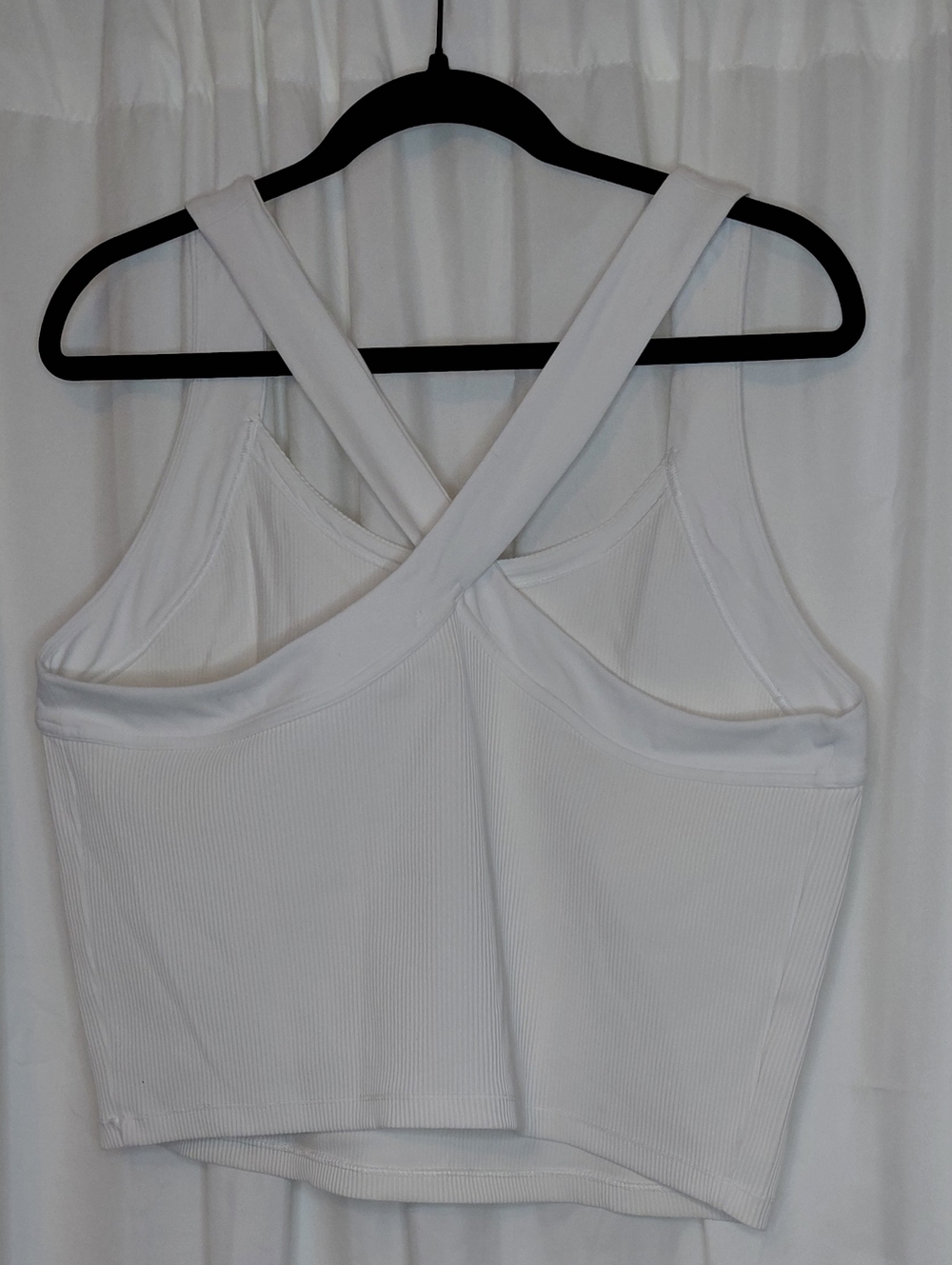 Athleta White Ribbed Crossback Crop Tank - Picture 11 of 11